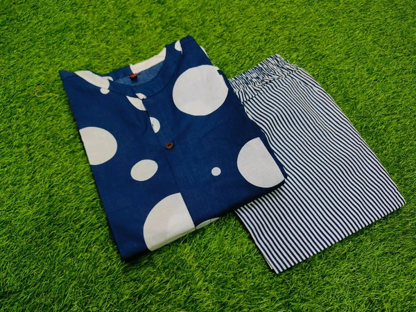 SF2 5449 Premium  cotton kurti Pent set  designer Co-erd set in Aline pattern   - Blue, M-38