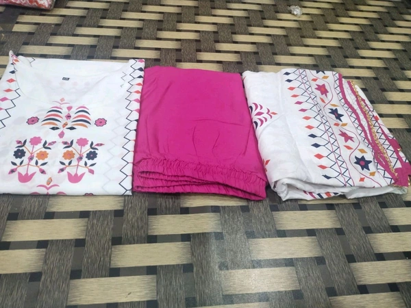 SF2  5452  Beautiful Heavy 3pcs Suit which is beautifully decorated ekatra pants and Lace Dupatta. - Heavy Reyon  - XL-42