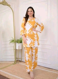 SF2  5454 Beautiful  Rayon Fabric Codeset - Yellow, M-38