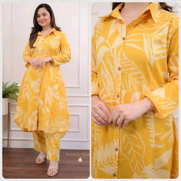 SF2  5461 A Beautiful cotton co-ord set that's perfect for work   - M-38, Yellow