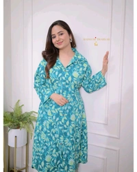 SF2  5461 A Beautiful cotton co-ord set that's perfect for work   - 3XL-46, Blue
