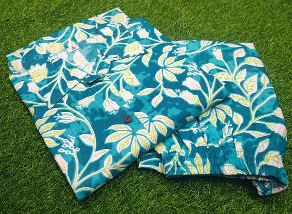 SF2  5461 A Beautiful cotton co-ord set that's perfect for work   - 2XL-44, Blue