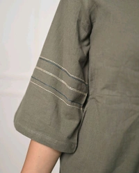 SF3  5464 finest Cotton Slub  and bold shade of CollarCo-Ord set Cotton SlubBoth side pocket - M-38