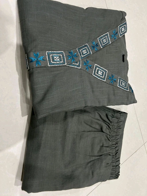 SF3  5464 finest Cotton Slub  and bold shade of CollarCo-Ord set Cotton SlubBoth side pocket - L-40