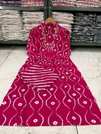 SF2  5466 Heavy Rayon  new Kurta pant sets with beautiful neck hand work   - Pink, L-40