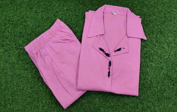 SF2  5470 "Stay cool and stylish  long with our sleeveless Cotton  kurta pant set -  - Pink, M-38