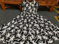 SF2  5477 *New Beautiful  printed Dates flower  cotton middi Gown dress* - 3XL-46