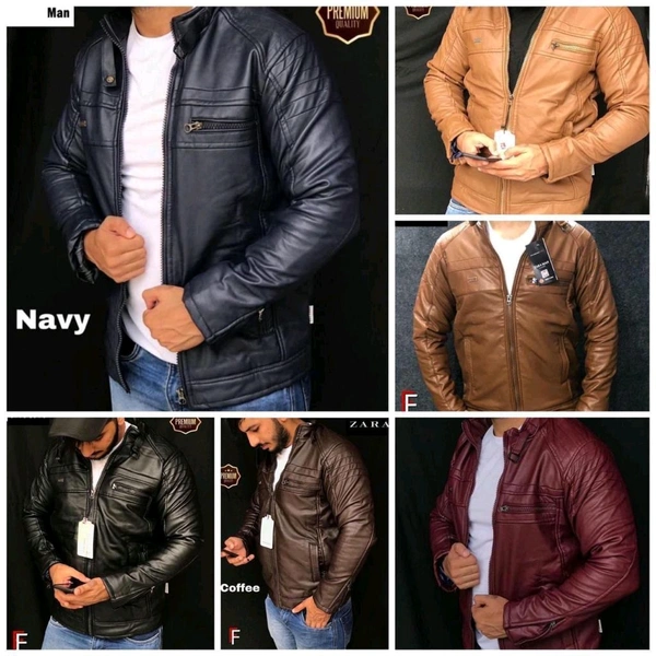 5478 New Leather jacket*✨ *Premium Quality  - Brown, M-38