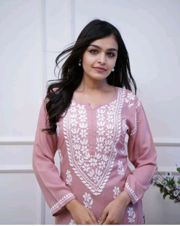 SF3  5489 *New Rayon bright colour chicken embroidery on kurti and Pant - XL-42