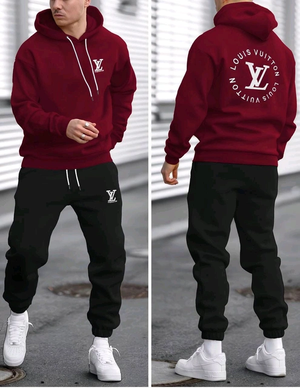 5490 Winter Tracksuits Full Warm "Hoodie + Lower"LVBest Quality -  - Red, XS-34