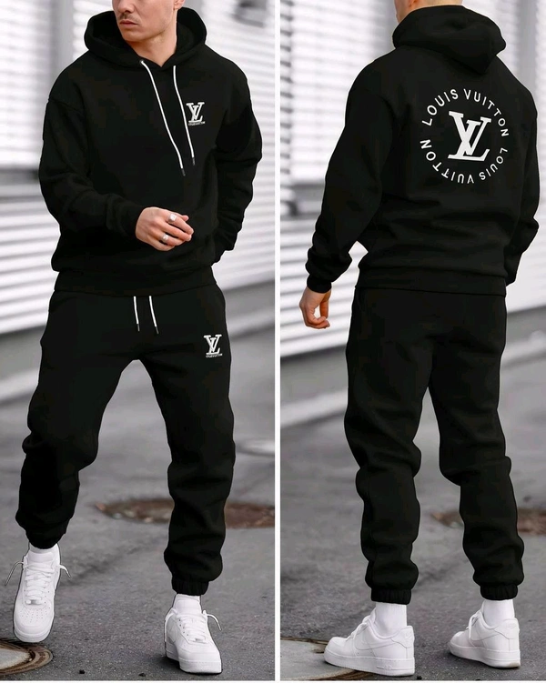 5490 Winter Tracksuits Full Warm "Hoodie + Lower"LVBest Quality -  - Black, 2XL-44