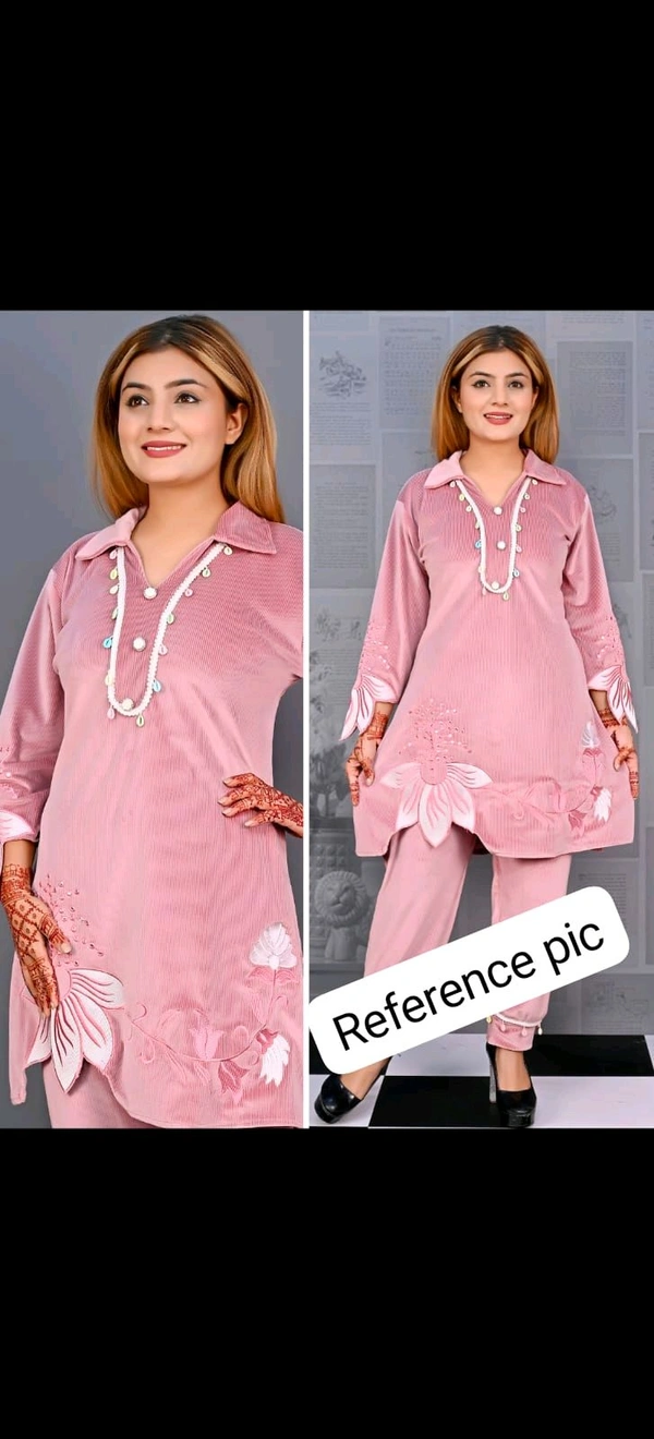 KD18 5505 NEW STYLISH COATRIZE COAT SET   - Pink, XL-42