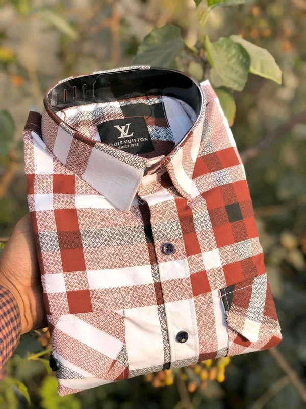5506 VERY HIGH DEMANDED CLASSIC SHIRT’S BRAND -LV & AMIRI - Red, M-38