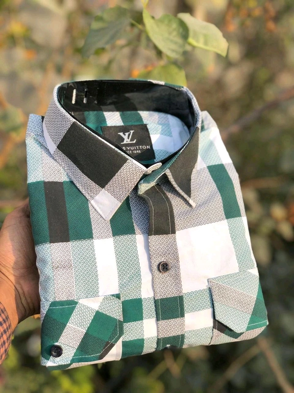 5506 VERY HIGH DEMANDED CLASSIC SHIRT’S BRAND -LV & AMIRI - Dark Green, M-38