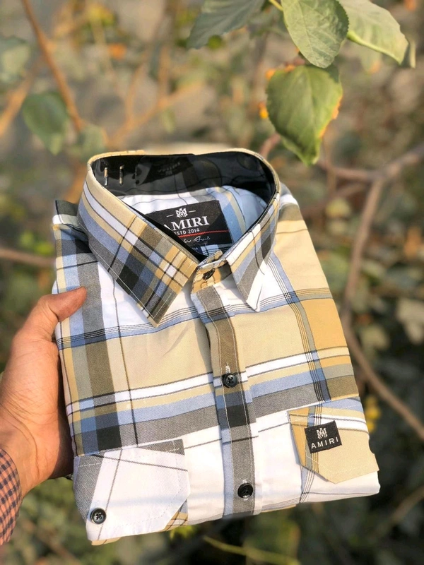 5506 VERY HIGH DEMANDED CLASSIC SHIRT’S BRAND -LV & AMIRI - Yellow, XL-42