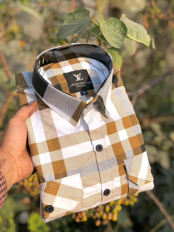 5506 VERY HIGH DEMANDED CLASSIC SHIRT’S BRAND -LV & AMIRI - Brown, M-38