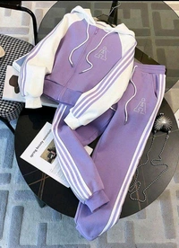 KD18 5507 3 Patti Fleece  cordset - Purple, M-38