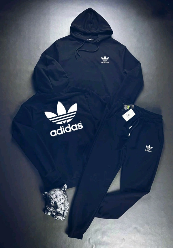 5509 Winter Tracksuits Full Warm Hoodie Lower"Brand -Adidas  - Navy Blue, L-40