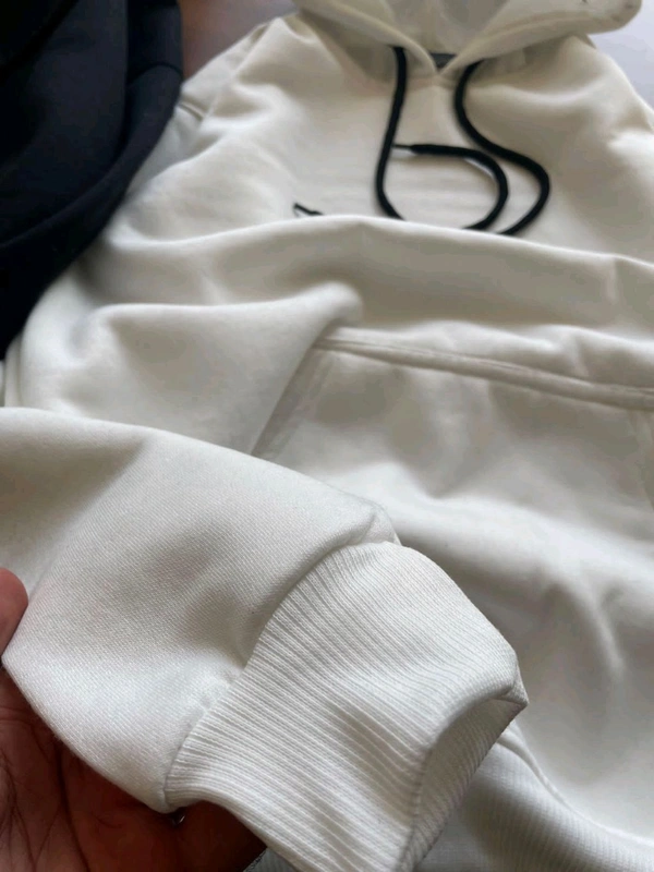 5515 Hoodie With Hood along  Kangaroo pocket ZARA LogoHigh quality f - White, 2XL-44