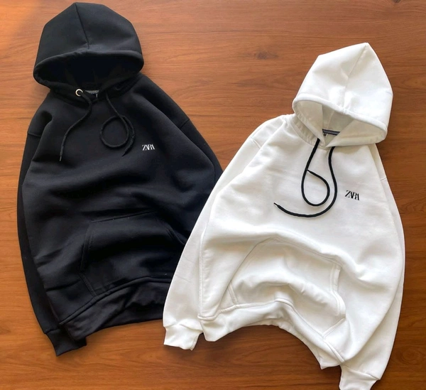 5515 Hoodie With Hood along  Kangaroo pocket ZARA LogoHigh quality f - Navy Blue, 2XL-44