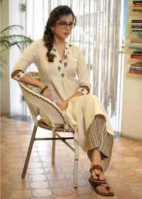 SF2  5521 REYON Fabric.A Line Kurta Set comfort and style  embroidery bordetside - 2XL-44