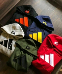5527  Winter Hoodie Collection Brand - Adidas  Premium Fabric: Heavy GSM - Red, 2XL-44