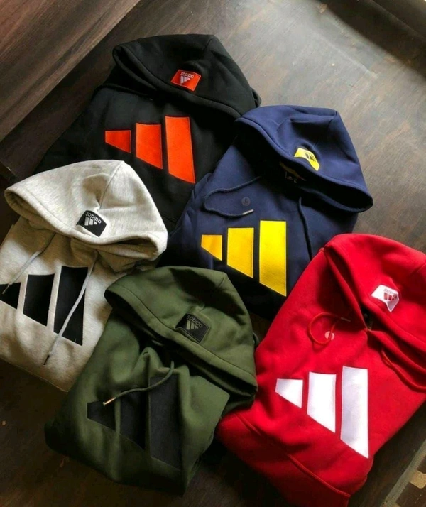 5527  Winter Hoodie Collection Brand - Adidas  Premium Fabric: Heavy GSM - Red, 2XL-44