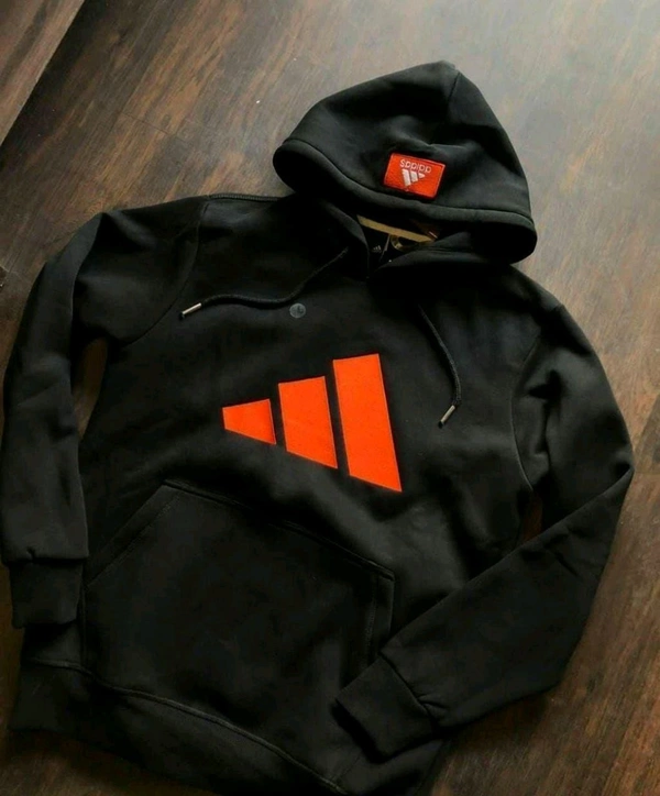 5527  Winter Hoodie Collection Brand - Adidas  Premium Fabric: Heavy GSM - Black, L-40