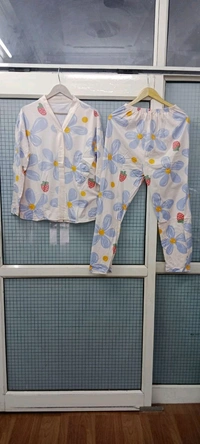 KD18  5532 *KOREAN PREMIUM CUTE PRINTED NIGHTWEAR* - Blue, FREE SIZE