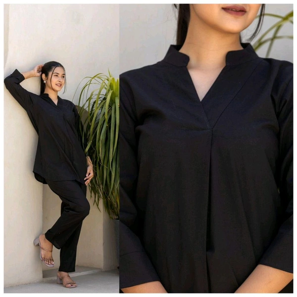 SF2  5536 *_NEW BEST QUALITY COTTON SOLID KARTA SET - Black, M-38
