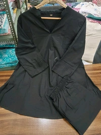 SF2  5536 *_NEW BEST QUALITY COTTON SOLID KARTA SET - Black, 2XL-44