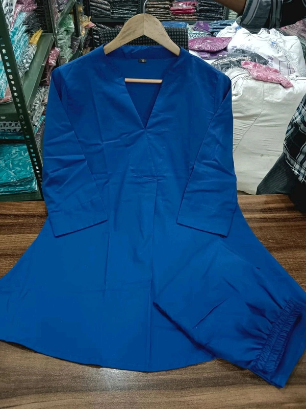 SF2  5536 *_NEW BEST QUALITY COTTON SOLID KARTA SET - Blue, L-40