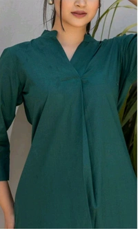 SF2  5536 *_NEW BEST QUALITY COTTON SOLID KARTA SET - Green, L-40