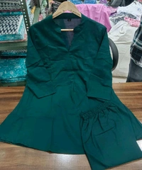 SF2  5536 *_NEW BEST QUALITY COTTON SOLID KARTA SET - Green, L-40