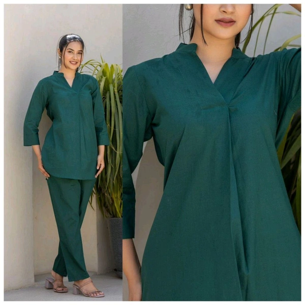 SF2  5536 *_NEW BEST QUALITY COTTON SOLID KARTA SET - Green, XL-42