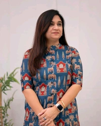 SF2  5538 New Designer Cotton  Co-ord  set* Aline kurti side pocket - Blue, L-40