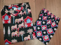 SF2  5538 New Designer Cotton  Co-ord  set* Aline kurti side pocket - Black, M-38