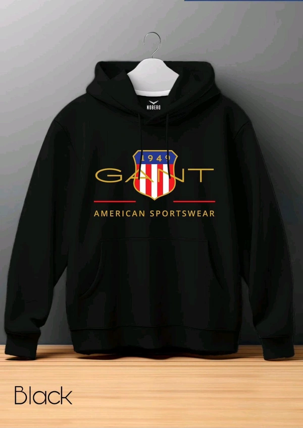 5556 Winter Hoodie  Heavy GSM, - Black, XL-42