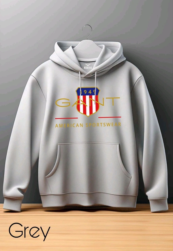 5556 Winter Hoodie  Heavy GSM, - Gray, XL-42
