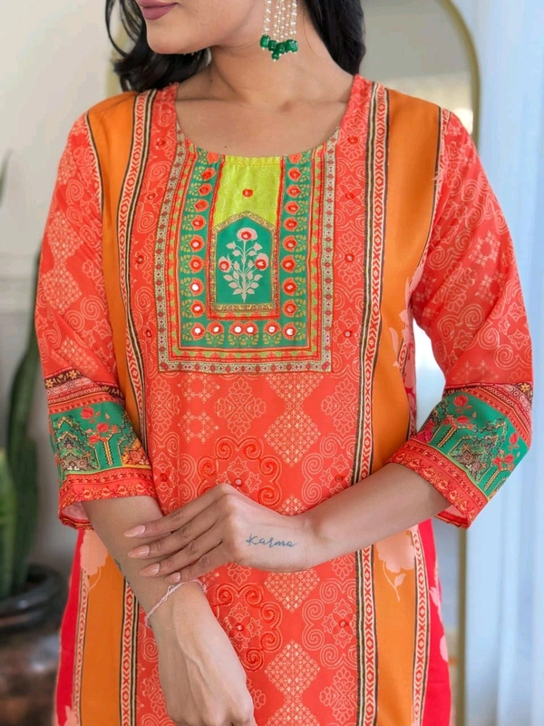 SF3  5560 *New Launch *Pakistani Cotton Suits made from Muslin with digital prints and beautiful hand work  - XL-42
