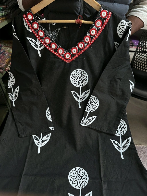 KDC 5564 Ethnic Heavy Cotton*Pure fine Cotton fabric Embroidery Work Kurti with Pant with cotton Dupatta - XL-42