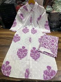 SF2  5566 *New Launch Artical Premium Pure Cotton Fabric styles Kurta Pant Set  - Pink, L-40