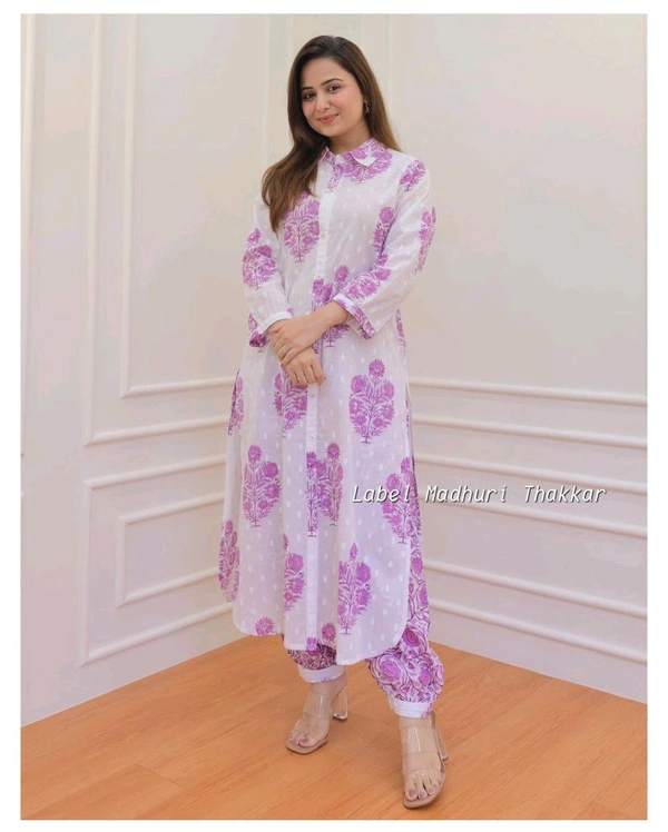 SF2  5566 *New Launch Artical Premium Pure Cotton Fabric styles Kurta Pant Set  - Pink, XL-42