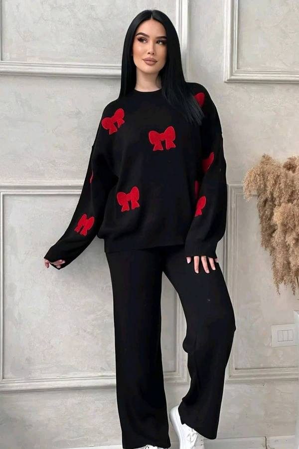RSL 5568 Imported premium Woolen Bow CordsetSize-  - Black, XL-42