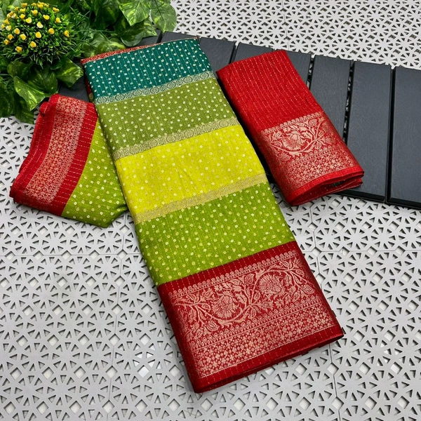 DSS 5571 WowNew ruko jariBeautiful dola silk sarees with all over floral design along with contrast weaving borderContrast pallu  - Red