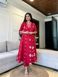 SF3  5587 New Quality *Premium Heavy Cotton Full Printer Dress With Printed Plazzo Border Handwork With Malmal Printed Dupatta - Red, L-40