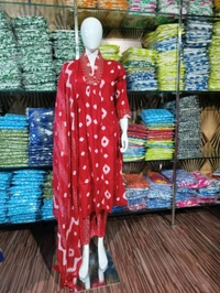 SF3  5587 New Quality *Premium Heavy Cotton Full Printer Dress With Printed Plazzo Border Handwork With Malmal Printed Dupatta - Red, L-40