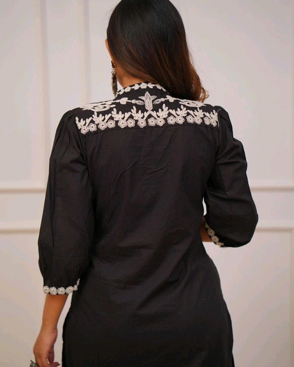 EVN 5581 Beautiful Pure Cotton Kurti Afghani Pant set  Dori embroidery work - 2XL-44