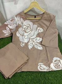 NEV 5591 pure cotton range coord sets comes to - Peach, M-38