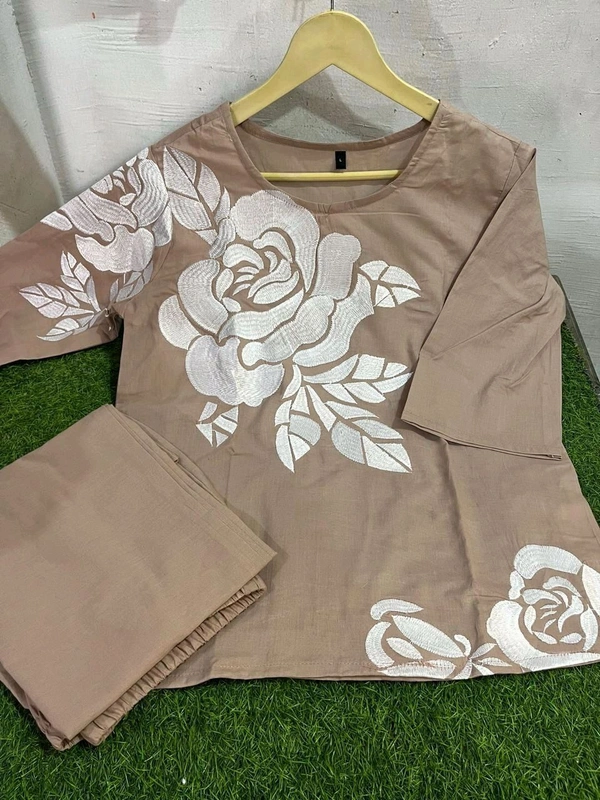 NEV 5591 pure cotton range coord sets comes to - Peach, M-38